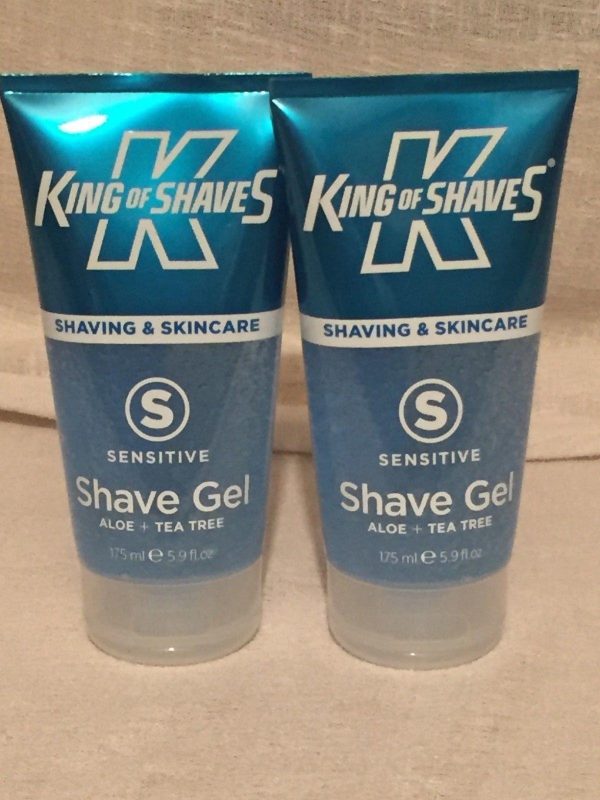 King Of Shaves Sensitive Shaving Gel for Men - TWIN PACK 2 x 175ml