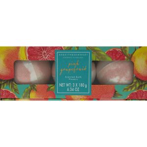 Asquith & Somerset Pink Grapefruit Scented Bath Fizzers 3 x 180g