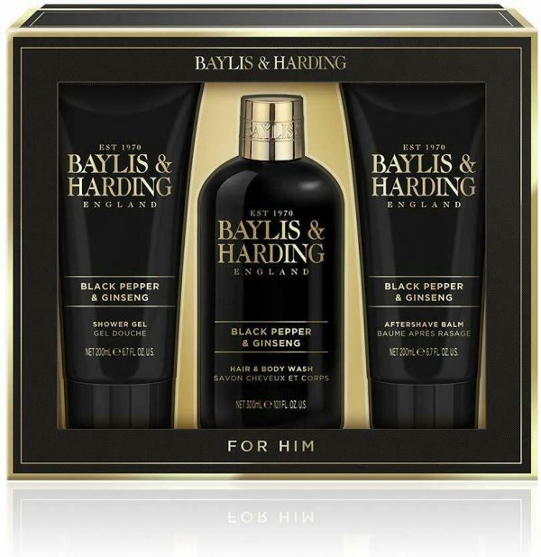 Baylis & Harding For Him - Black Pepper & Ginseng Grooming Trio Gift Set