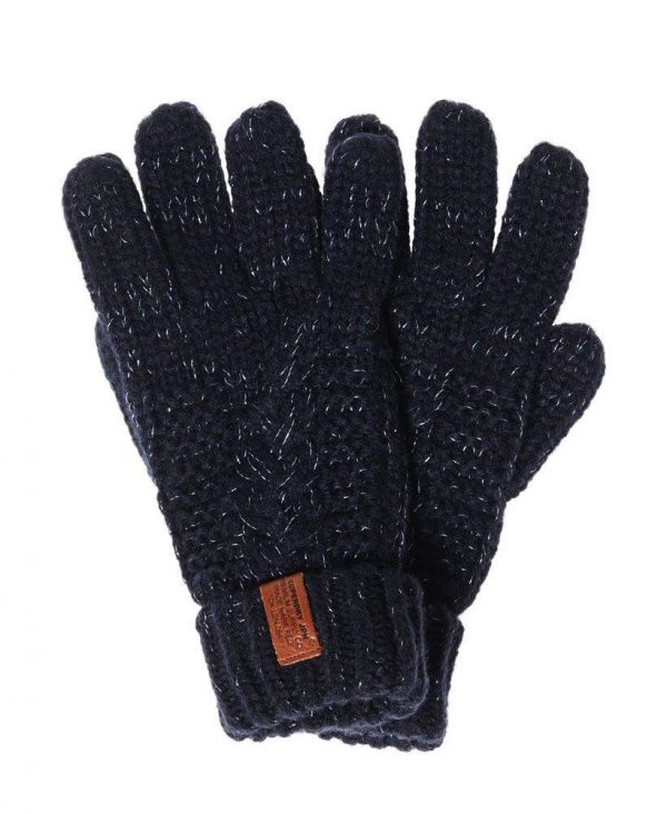 Superdry North Cable Gloves - Navy Sparkle