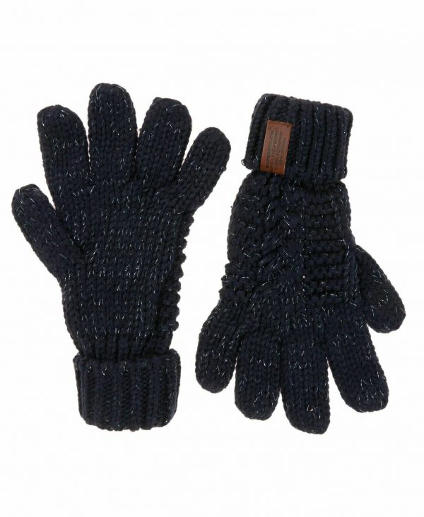 Superdry North Cable Gloves - Navy Sparkle