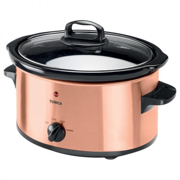 Tower 3.5 Litre Slow Cooker - Copper Finish