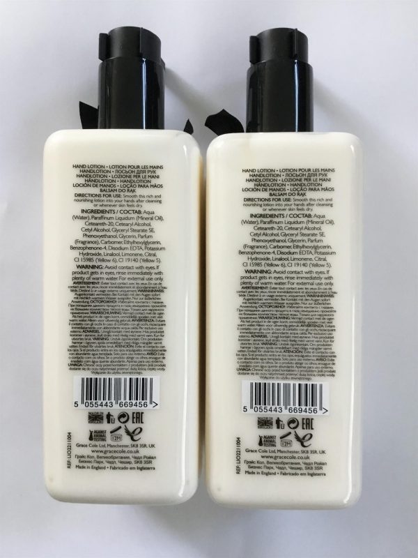 2 x Grace Cole The Boutique Collection Lime & Orange Blossom Hand Lotion 500ml
