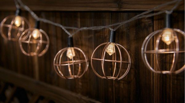 Firefly Solar Light Co : 10 Metal Ball Solar String Lights