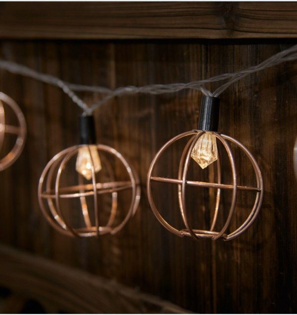 Firefly Solar Light Co : 10 Metal Ball Solar String Lights