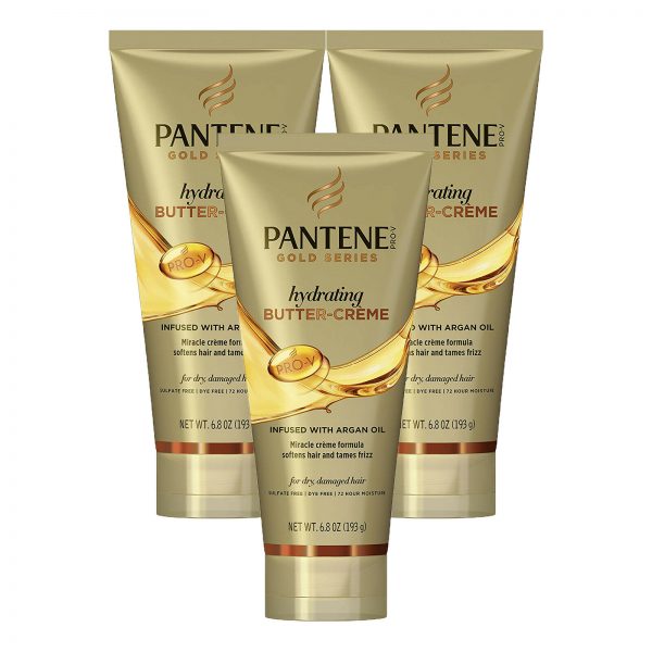 3 x Pantene Pro-V Gold Series Hydrating Butter-Creme Infused with Argan Oil (193g)