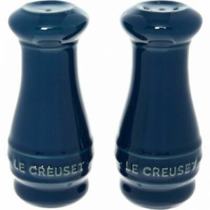 LE CREUSET Teal Blue Stoneware Salt & Pepper Shakers