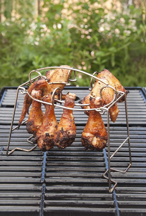 Charcoal Companion Stainless Steel Drumstick & Wing Grilling Rack