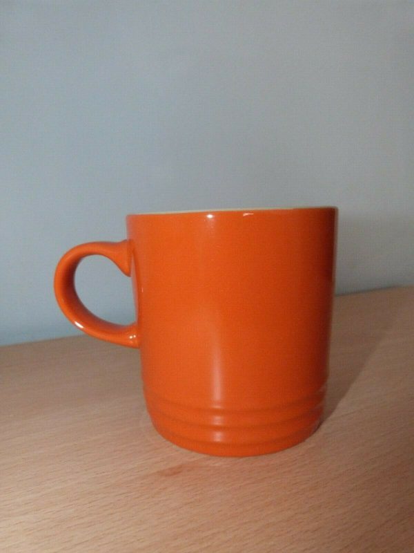 2 x Le Creuset Orange Large 350ml Stoneware Mugs