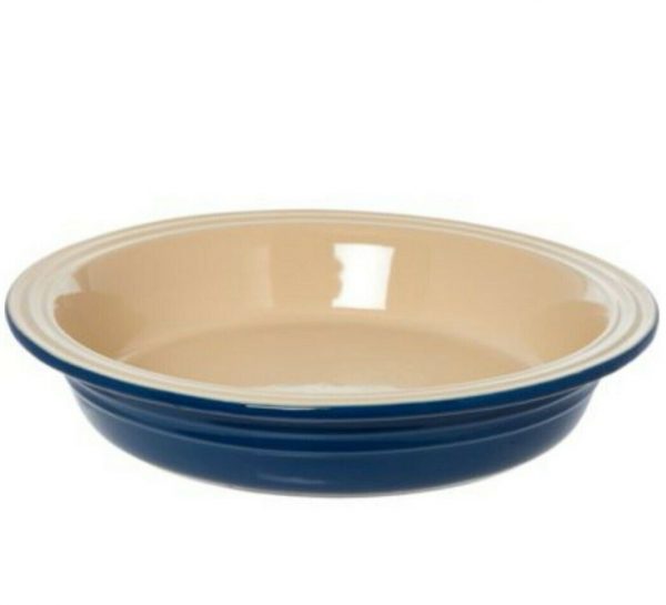 LE CREUSET Stoneware Gloss Blue Pie Dish - 30cm