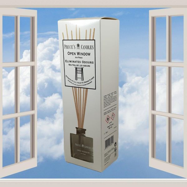 2 x Price's Candles Open Window Odour Eliminating Reed Diffuser 100ml