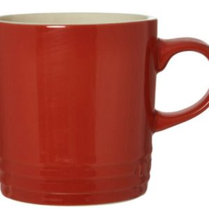 2 x Le Creuset Chilli Red Stoneware Cappuccino Mug 200ml