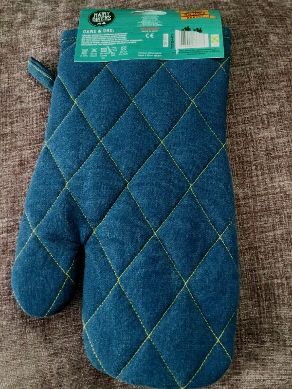 The Hairy Bikers Blue Stonewashed Single Oven Glove