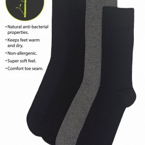 Men's Flexitop Bamboo Pain Navy/Grey Socks 4 Pack Size 7-11 (124)