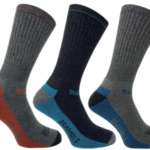 Men's Bramble Light Weight All Year Hiking Boot Socks 3 Pairs Size 6-11 (062)
