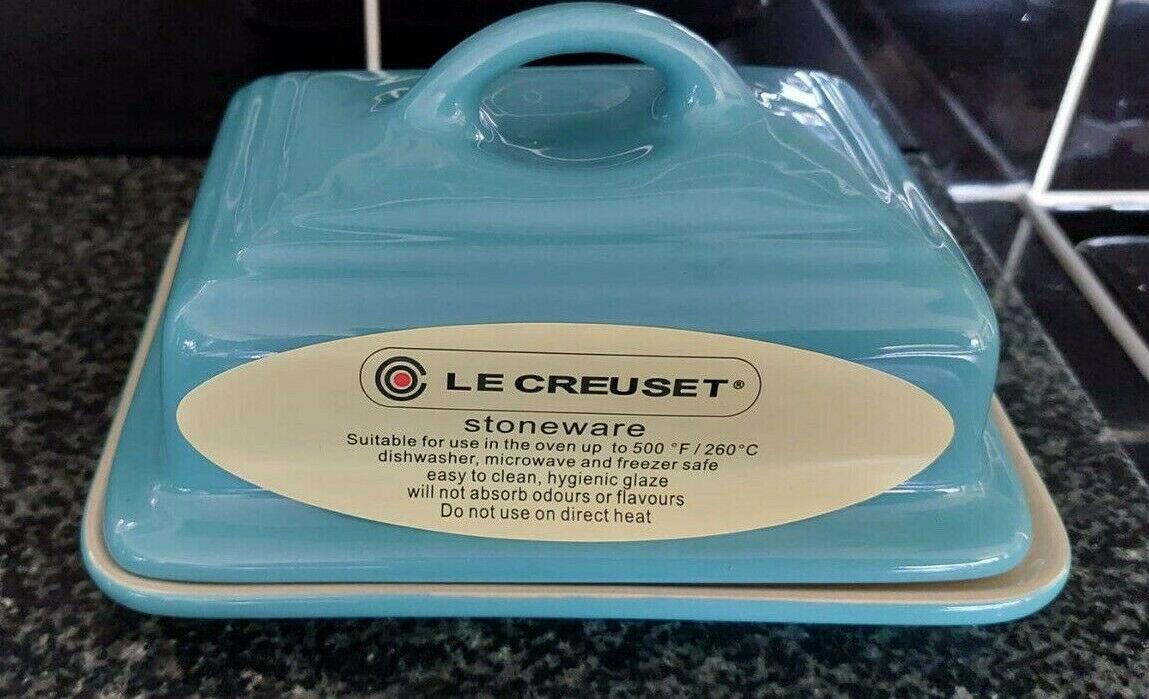Le Creuset Eau De Nil Blue Butter Dish Approx 12 x 17 x 12cm Deal